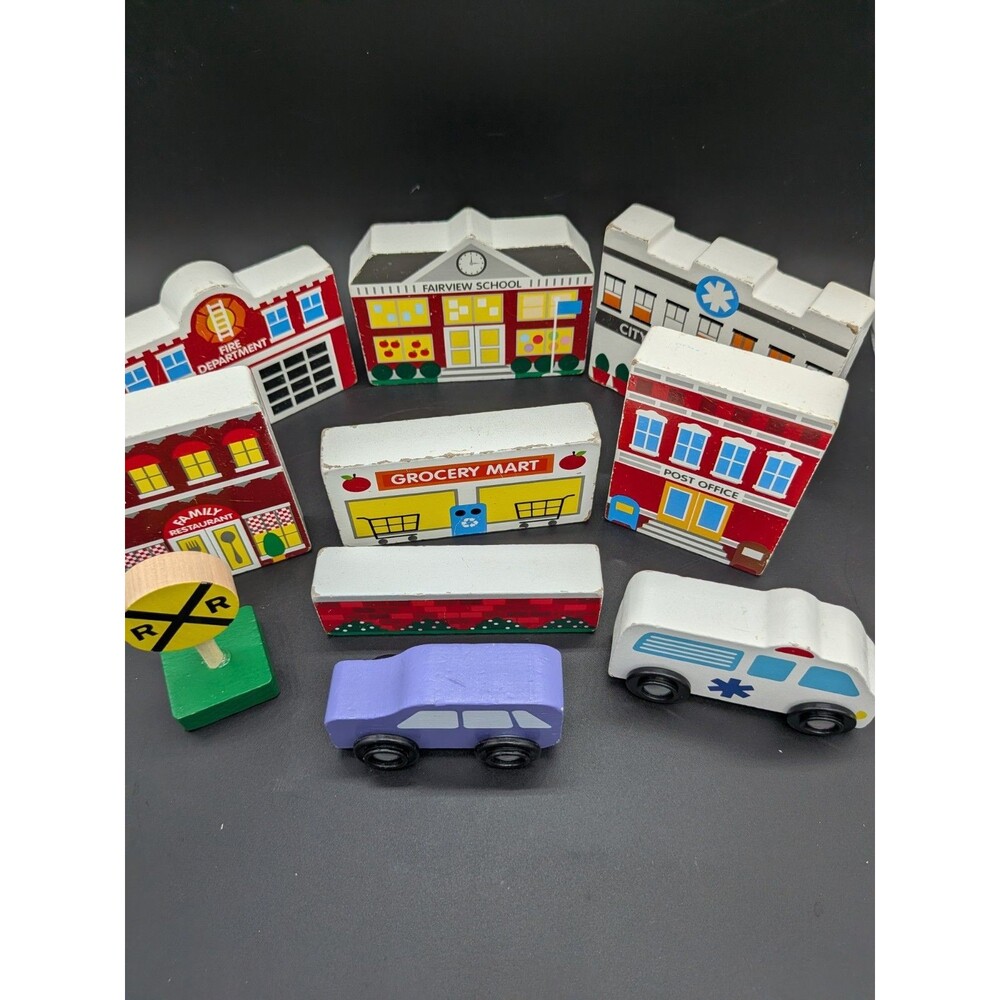 Melissa And Doug 10-piece Wooden Toy Lot